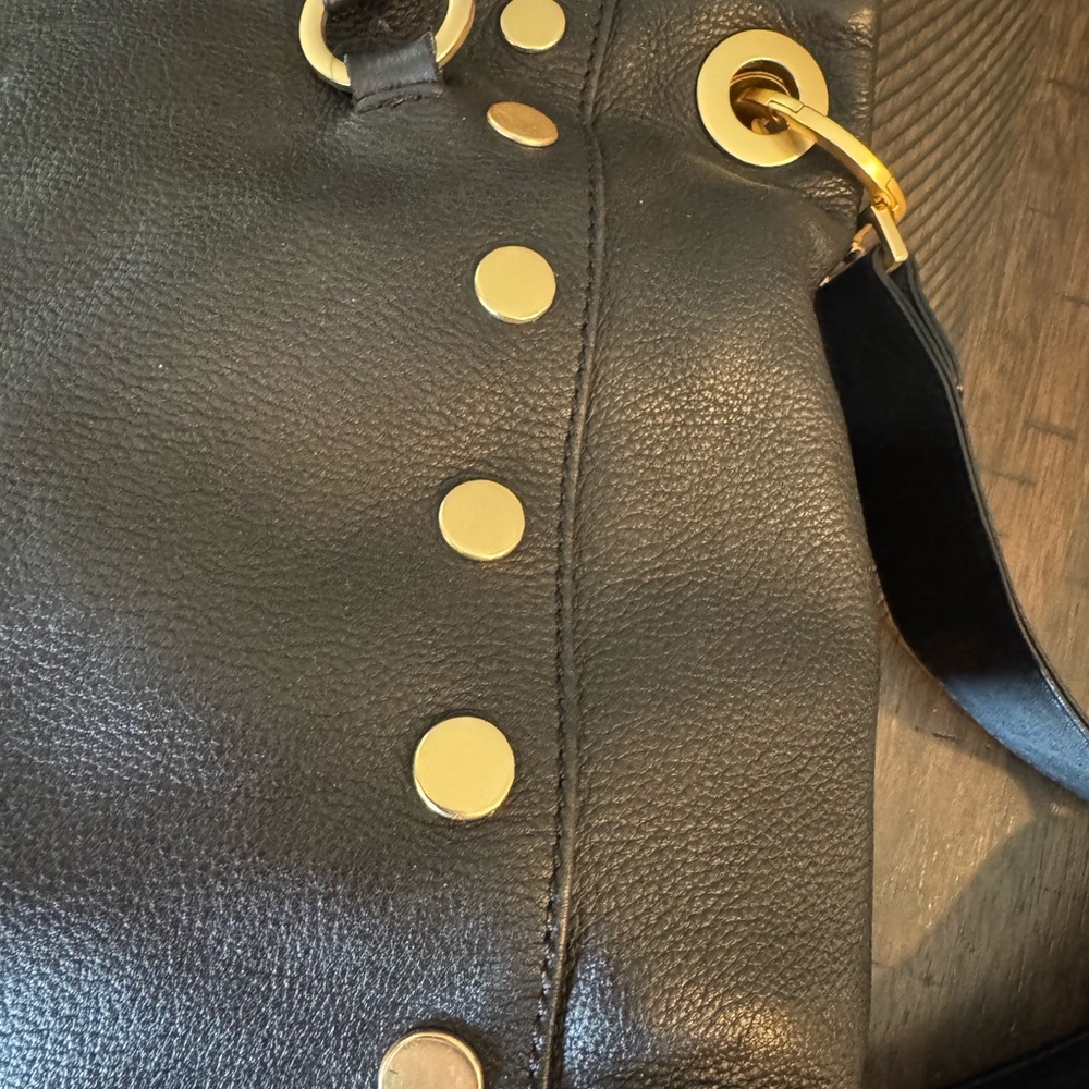 Hammitt Daniel Medium Black Shoulder Bag with Gold Accents - Picture 5 of 7